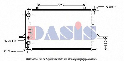 AKS DASIS 090350n -  Радиатор, охлаждение двигателя